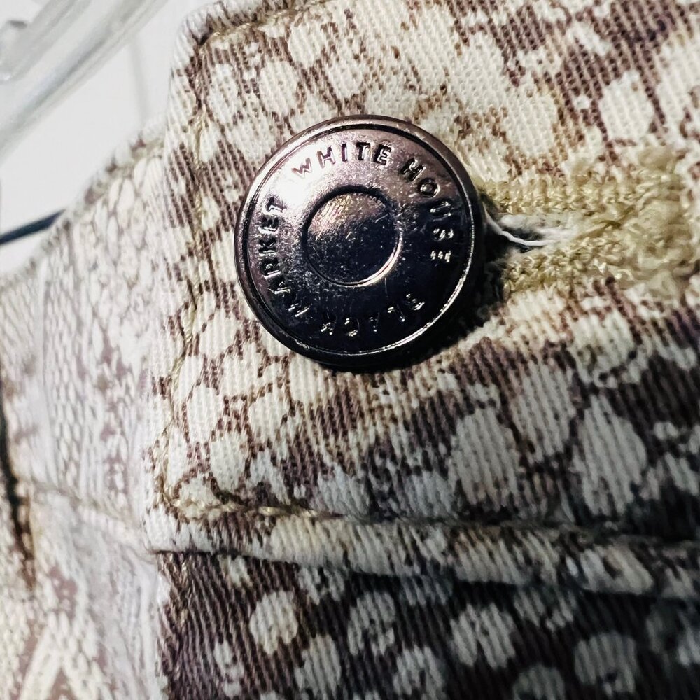 White House Black Market-Women's Snake Skin Print-High Rise Ankle Pants-Stretch - Picture 11 of 16